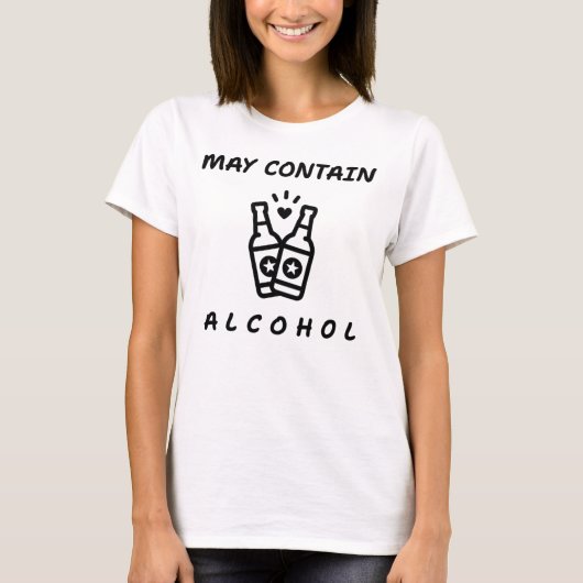 May enthält alkohol Funny Shirt - Fett Typografie (Vorderseite)