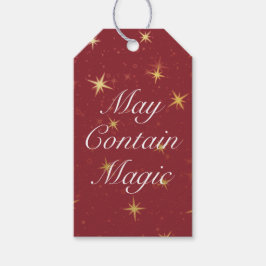 May enthält Magic Red & Imitate Gold Foil Stars Geschenkanhänger
