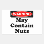 May enthält Nuts Rechteckiger Aufkleber (Vorderseite)