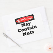 May enthält Nuts Rechteckiger Aufkleber (Umschlag)