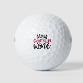 May enthält Wein Golfball (Vorderseite)