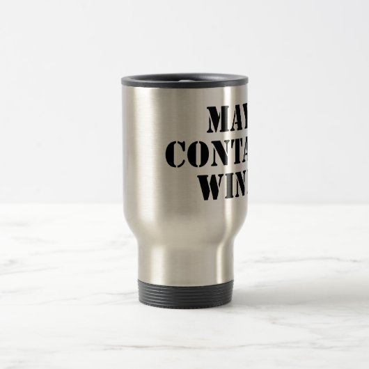 May enthält Wein Reisebecher (Mittel)