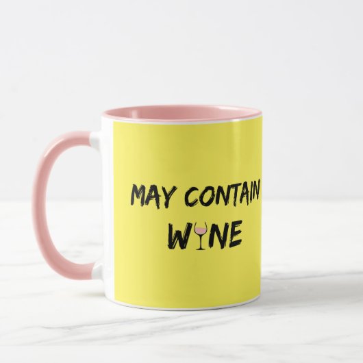 May enthält Wein | Rose Wein Tasse (Links)