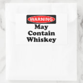May enthält Whiskey Rechteckiger Aufkleber (Tasche)