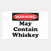 May enthält Whiskey Rechteckiger Aufkleber (Vorderseite)
