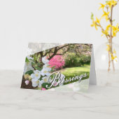 May Flowers Pink Blessings Greeting Card Karte (Gelbe Blume)