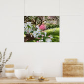 May Flowers Pink Rejoice Always Poster (Küche)