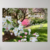 May Flowers Pink Rejoice Always Poster (Vorne)