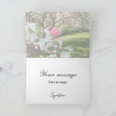 May Flowers Pink Thank You Card Karte (Innenseite)