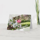 May Flowers Pink Thank You Card Karte (Vorderseite)