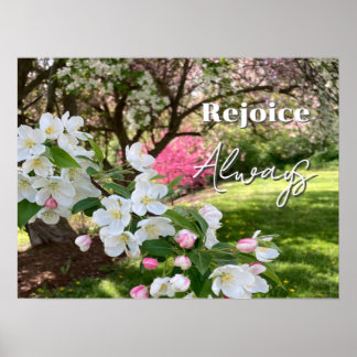 May Flowers Rejoice Always Poster