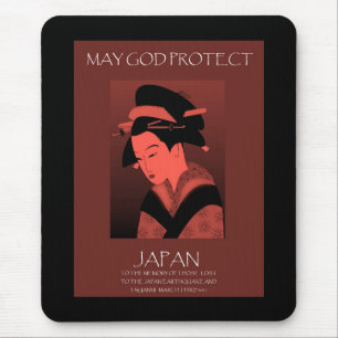 MAY GOD PROTECT JAPAN MOUSEPAD