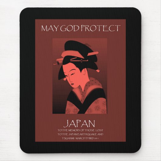 MAY GOD PROTECT JAPAN MOUSEPAD (Vorne)