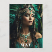 *~ MAY Goddess BIRTHDAY Emerald Boho AP53 Postkarte (Vorderseite)