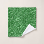 May Green Glitzer Badhandtuch Set (Waschlappen)