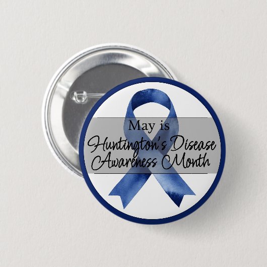 May Huntington's Disease Awareness Monat Button (Vorne & Hinten)