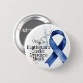 May Huntington's Disease Awareness Month - DNA Button (Vorne & Hinten)