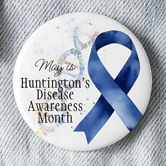 May Huntington's Disease Awareness Month - DNA Button