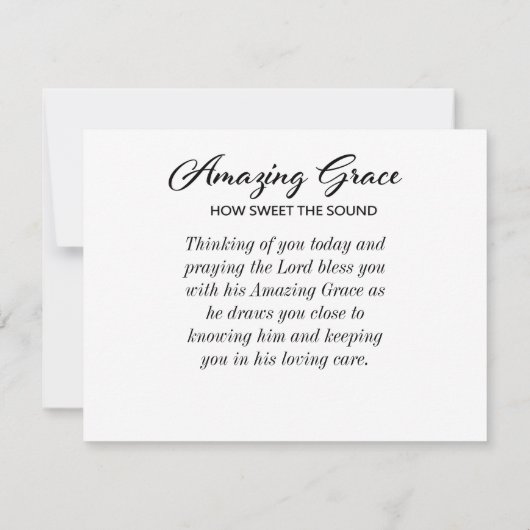 May I Always Find Your Grace Amazing Flat Card (Rückseite)
