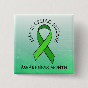 May is Celiac Disease Awareness Month Button