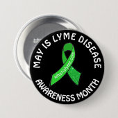 May is Lyme Disease Awareness Month Ribbons Button (Vorne & Hinten)