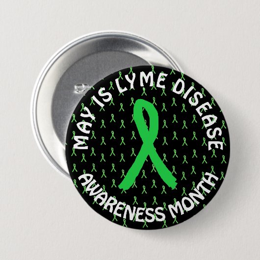 May is Lyme Disease Awareness Month Ribbons Button (Vorne & Hinten)