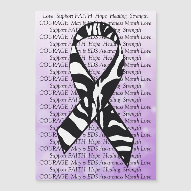 May ist EDS Awareness Month Zebra Magnet (Vorderseite)