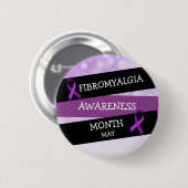 May ist Fibromalgia Awareness Montag Button (Vorne & Hinten)