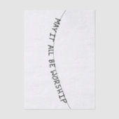 May it all be worship seidenpapier (Vorderseite)