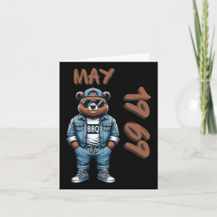 May King Grill Master Bear Grillen Lover Vater Geb Karte