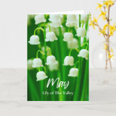 May Lily of the Valley Birth Month Blume Geburtsta Karte (Gelbe Blume)