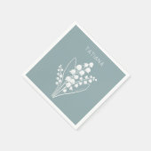 May Lily of the Valley Floral Bouquet Individuelle Serviette (Ecke)