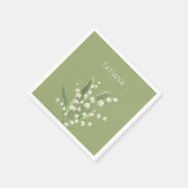 May Lily of the Valley Floral Bouquet Individuelle Serviette (Ecke)