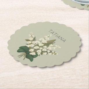 May Lily of the Valley Floral Bouquet Individuelle Untersetzer
