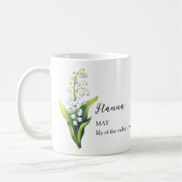 MAY LILY OF THE VALLEY GEBURH BLUME MONTH NAME KAFFEETASSE