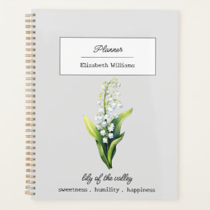 MAY LILY OF THE VALLEY GEBURH BLUME PERSONALISIERT PLANER
