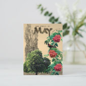 May Month Trees Kastnut Rowan Ash, Poplar 2 Postkarte (Stehend Vorderseite)
