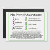 May Monthly Health Awareness Magnetkarte (Vorne/Hinten)