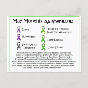 May Monthly Health Awareness  Postkarte