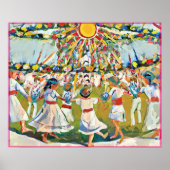 May Naive Folk Art Spring Celebration Poster (Vorne)