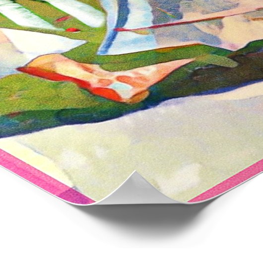 May Naive Folk Art Spring Celebration Poster (Ecke)