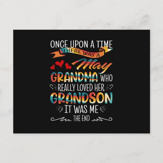 May Oma, die ihre Großsöhne wirklich liebte Postkarte (Vorderseite)