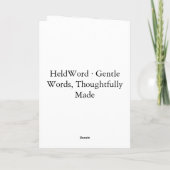 May Peace Find You – Minimalist Sympathy Card Temp Karte (Rückseite)