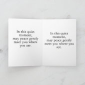 May Peace Find You – Minimalist Sympathy Card Temp Karte (Innenseite)