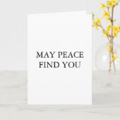 May Peace Find You – Minimalist Sympathy Card Temp Karte (Gelbe Blume)