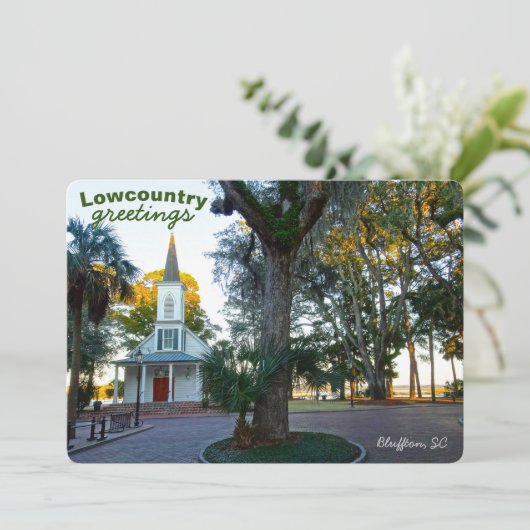 May River Chapel Palmetto Bluffton SC Karte (Stehend Vorderseite)