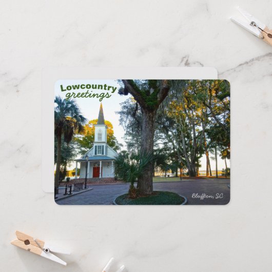 May River Chapel Palmetto Bluffton SC Karte (Vorderseite/Rückseite Beispiel)