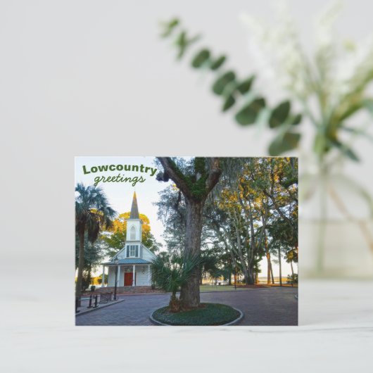 May River Chapel Palmetto Bluffton SC Postkarte (Stehend Vorderseite)