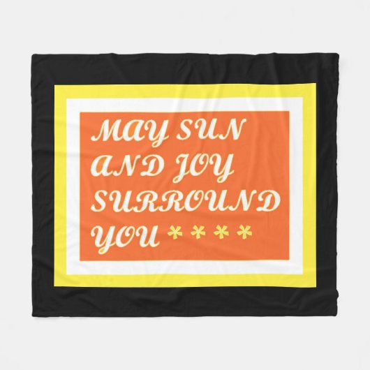 May Sun und Joy sind Ihr aufregendes Pflegedesign Fleecedecke (Vorderseite (Horizontal))