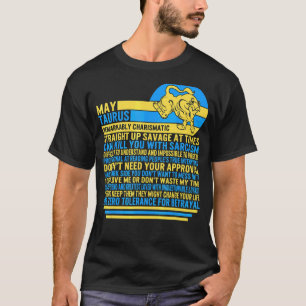 May Taurus Facts Zodiac Sign Sonnenblumen Astrolog T-Shirt